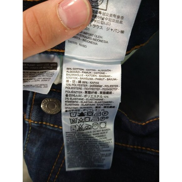 Levis 541 Jeans Mens 46x34 Blue Denim Athletic Fit Straight Leg Stretch Dark - Picture 8 of 10